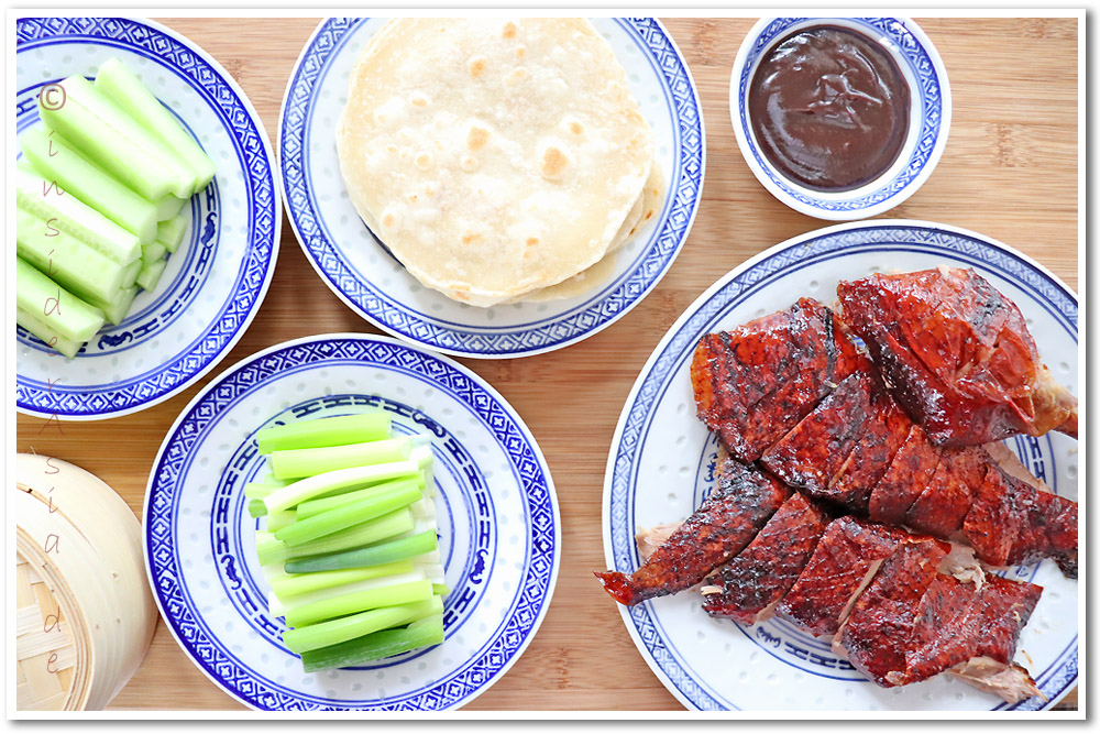 Hausgemachte Pekingente mit Pfannkuchen und Sauce