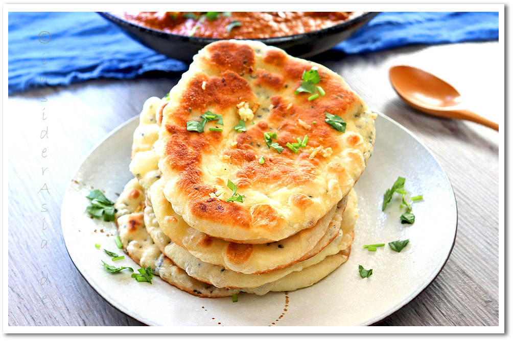 Indisches Naan-Brot mit Koriander