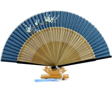 Handfächer japanischer Art, blau