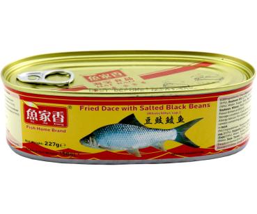 Frittierter Hasel (Fisch) mit Schwarzbohnen