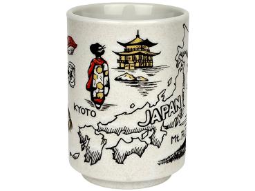 Japanischer Becher mit Motiv (Landkarte Japans)