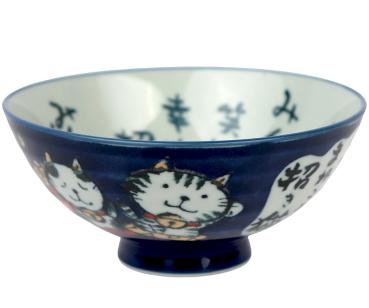 Maneki-Neko Bowl in Dunkelblau