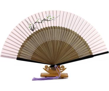 Handfächer japanischer Art, zartrosa