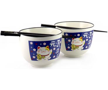 Sobaschüssel-Set (Maneki-Neko)