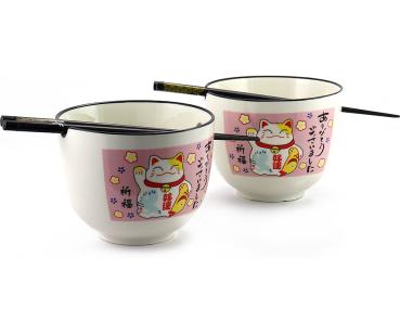 Sobaschüssel-Set (Maneki-Neko)