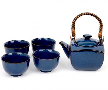Blaues Japanisches Teeservice