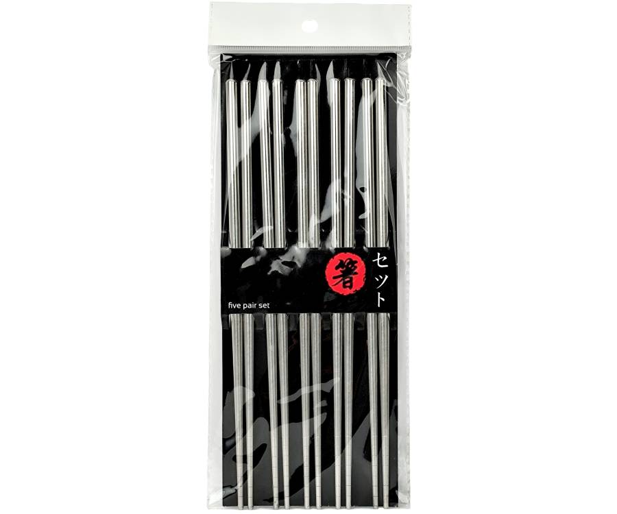 Edelstahl-Essstäbchen-Set (5 Paar) – Langlebig & elegant