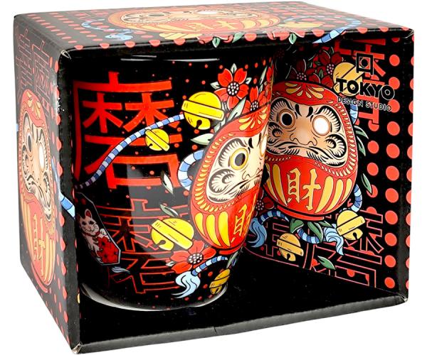 Henkelbecher ‚Daruma‘ in Geschenkbox