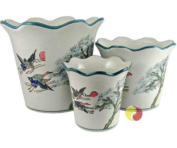 Blumenübertöpfe, 3er Set