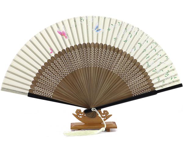 Handfächer japanischer Art, creme
