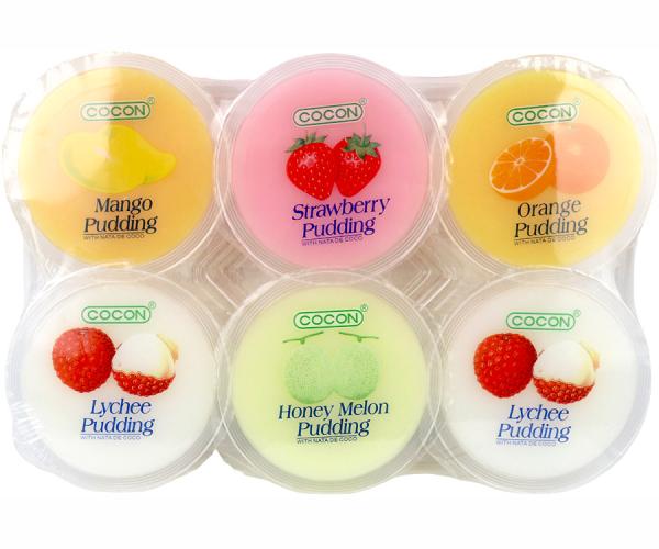 Sortierter Nata-de-Coco Fruchtpudding Sortierter Nata-de-Coco Fruchtpudding