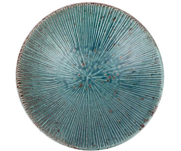 Blaue Japanische Schale mit Strahlenprägung Blaue Japanische Schale mit Strahlenprägung