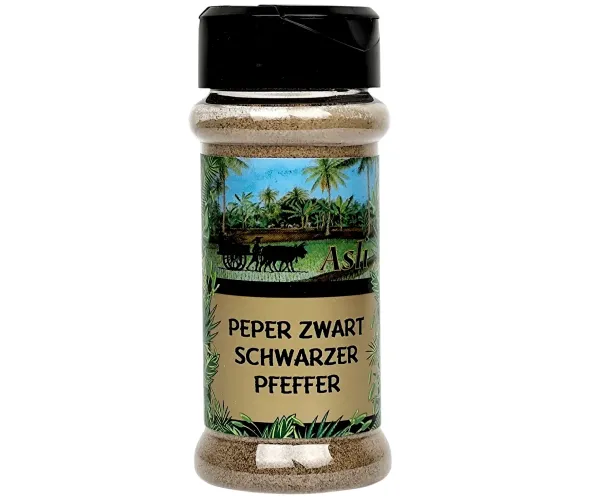 Gemahlener Schwarzer Pfeffer in Streudose