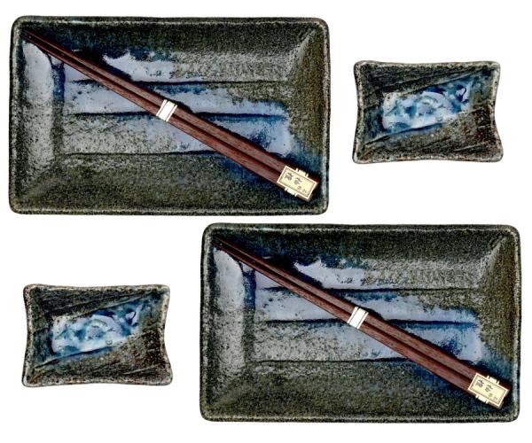 Grau-blaues Sushi-Set Grau-blaues Sushi-Set