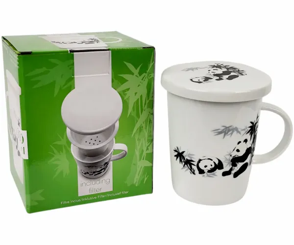 Teebecher mit Filter „Panda“