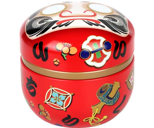 Teedose, Daruma, rot Teedose, Daruma, rot