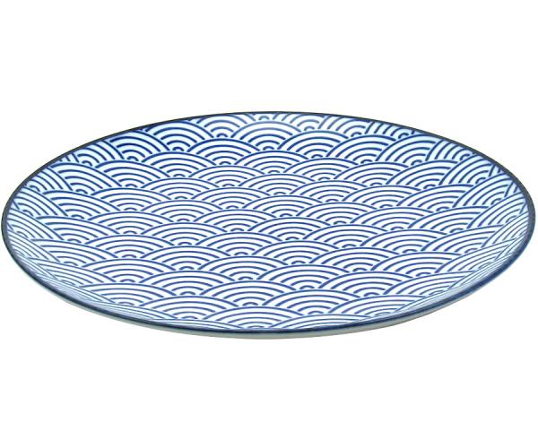 Servierteller, blue wave